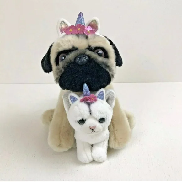 Gund Toys Rare Gund Unicorn Doug The Pug Fiona Feline Plush